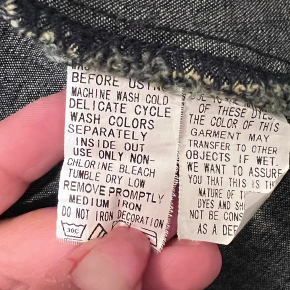 Denim jean Jacket mandarin collar countrycore western cowgirl embroidered peplum - Picture 4 of 10